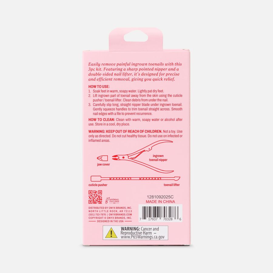 ONYX Professional 3-Piece Bye Ingrown Toenail Removal Kit, , large image number 1