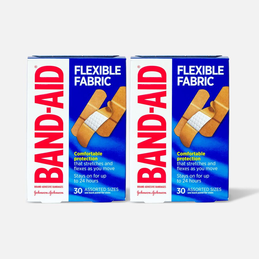 Band-Aid Flexible Fabric Adhesive Bandages, Assorted, 30 ct. (2-Pack), , large image number 0
