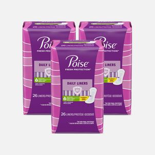 Poise Pantyliners Very Light Absorbency, Regular, 26 ct. (3-Pack)