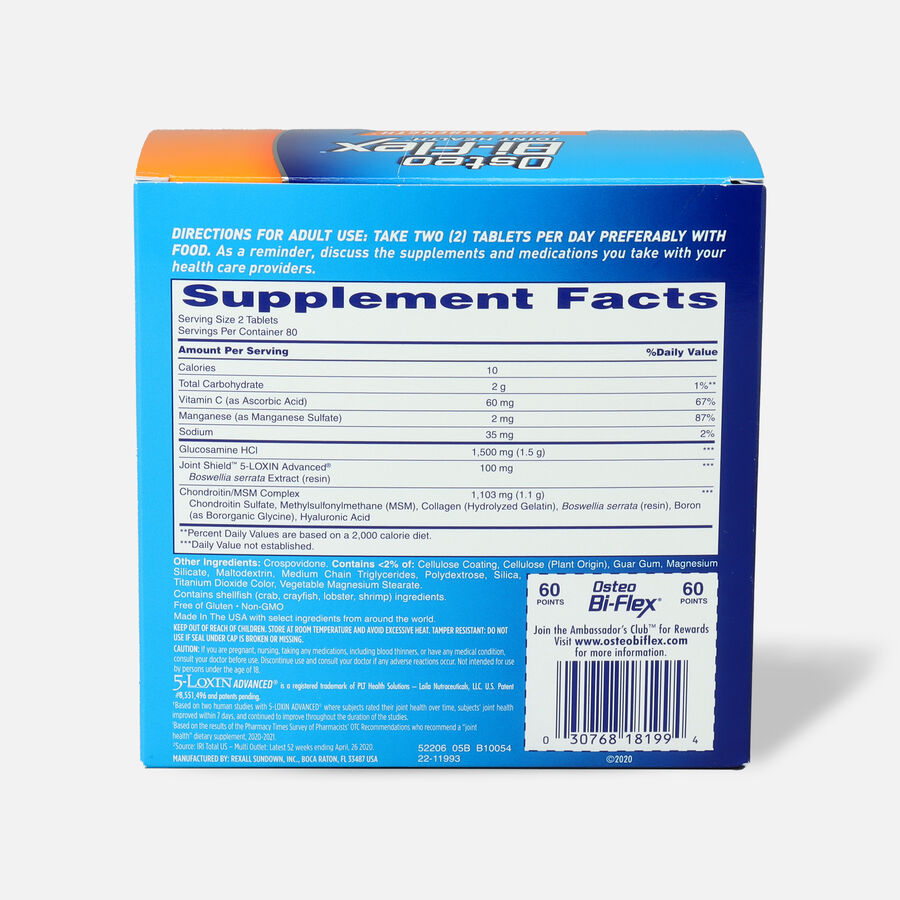 Osteo Bi-Flex Triple Strength Coated Tablets, 160 ct., , large image number 1