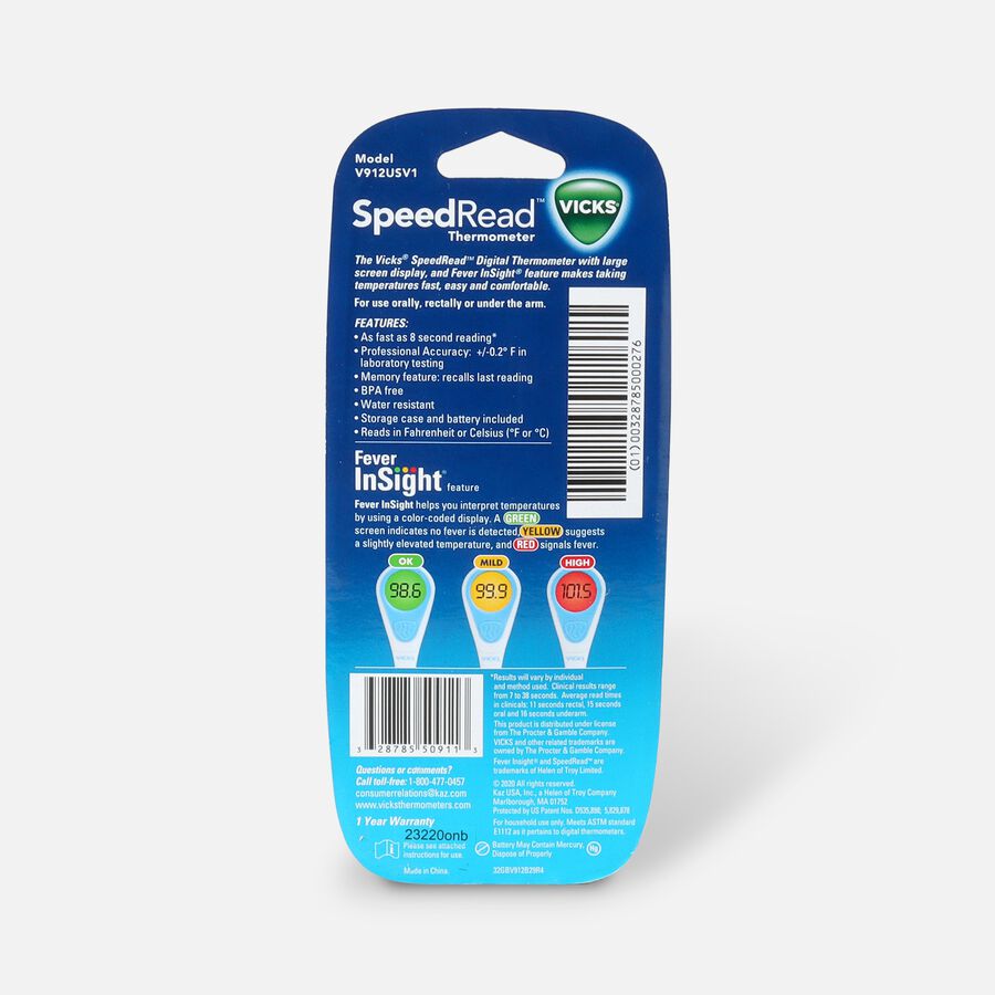 Vicks SpeedRead Digital Thermometer, , large image number 1