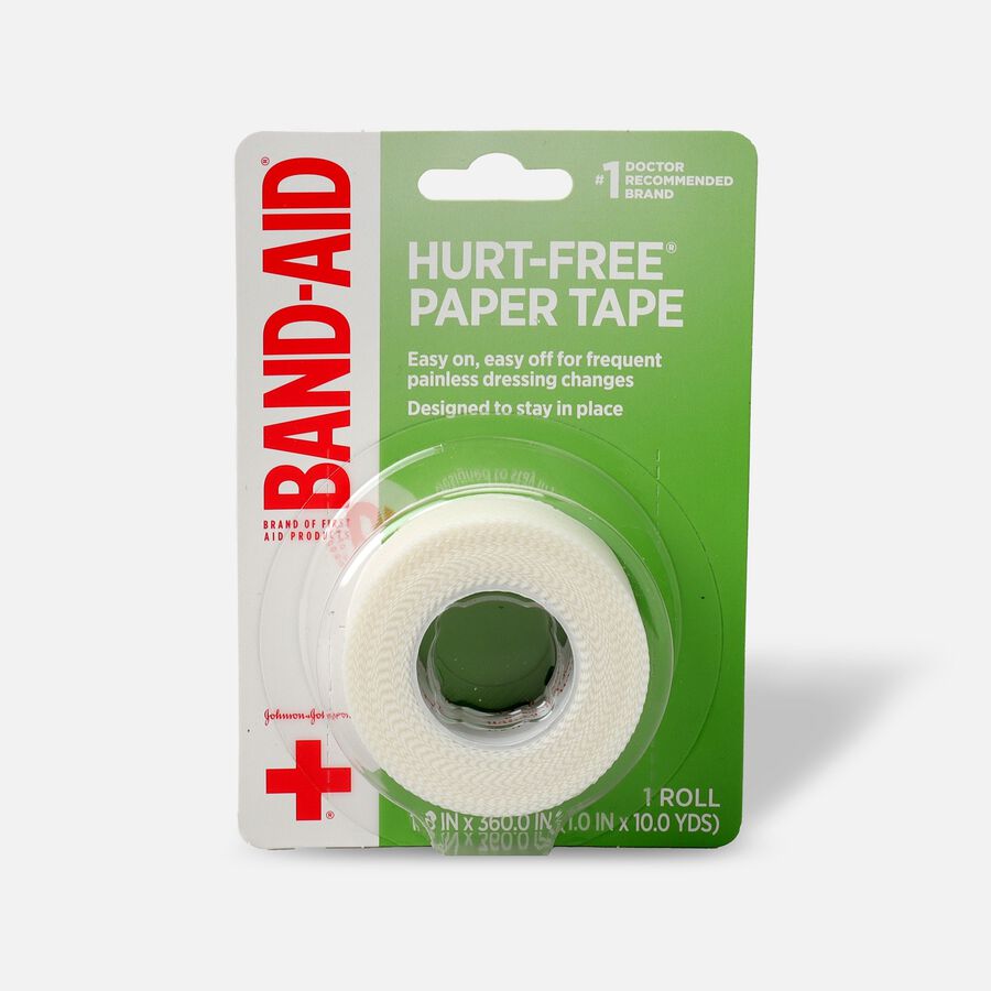 BAND-AID® HURT-FREE® Paper Tape, 1" x 10yds - 1 roll, , large image number 0