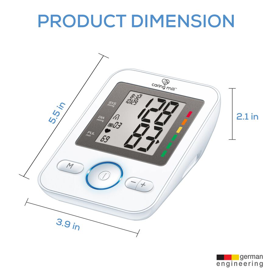 Caring Mill® Upper Arm Digital Blood Pressure Monitor with Adjustable Cuff, , large image number 1