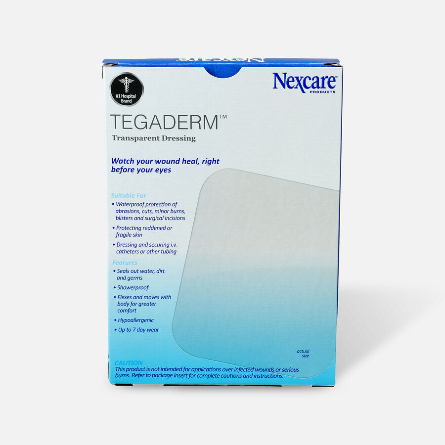 Nexcare Tegaderm Transparent Dressing, 4" x 4.75", 4 ct., , large image number 1