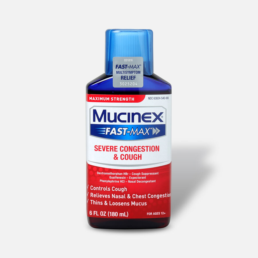 Mucinex Fast-Max Adult Liquid Severe Congestion and Cough 6 oz., , large image number 0