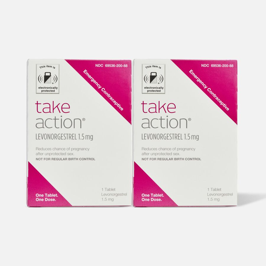 Take Action Emergency Contraceptive Levonorgestrel, 1.5 mg (2-Pack), , large image number 0