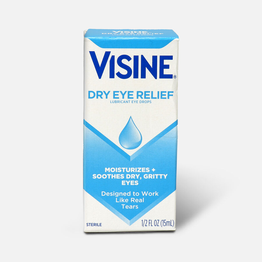 Visine Dry Eye Relief Lubricating Eye Drops for Dry Eyes, 0.5 fl oz., , large image number 0