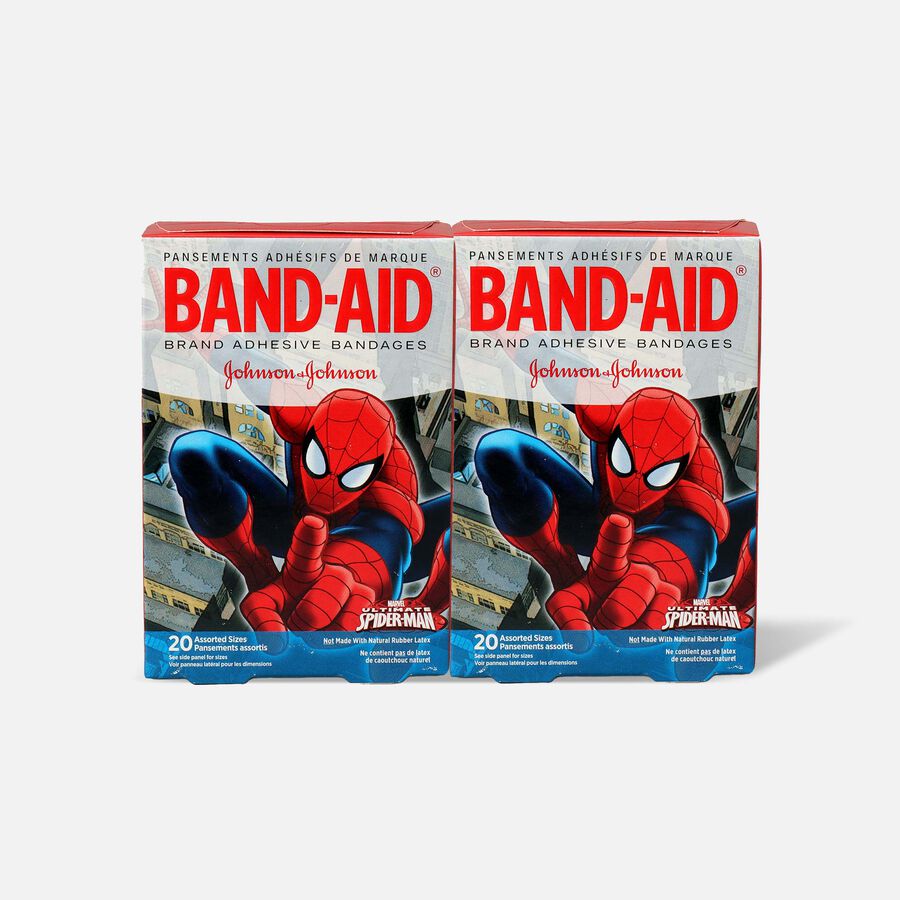 Band-Aid Adhesive Bandages, Spiderman, Assorted Sizes, 20 ct. (2-Pack), , large image number 0