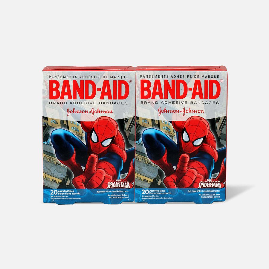 BAND-AID&reg; Adhesive Bandages, Spiderman, Assorted Sizes, 20 ct. (2-Pack), , large image number 0