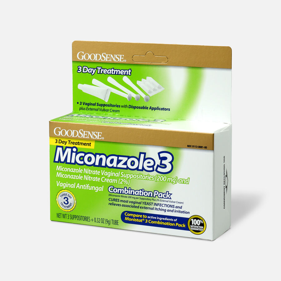 GoodSense® Miconazole 3 Combination Pack, Suppositories with Applicators and Cream, , large image number 2