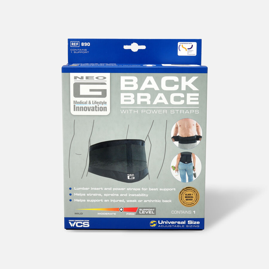 Neo G Back Brace with Power Straps, One Size, , large image number 0