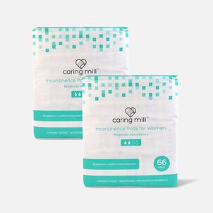 Caring Mill™ Incontinence Pads for Women, 66 ct. (2-Pack)
