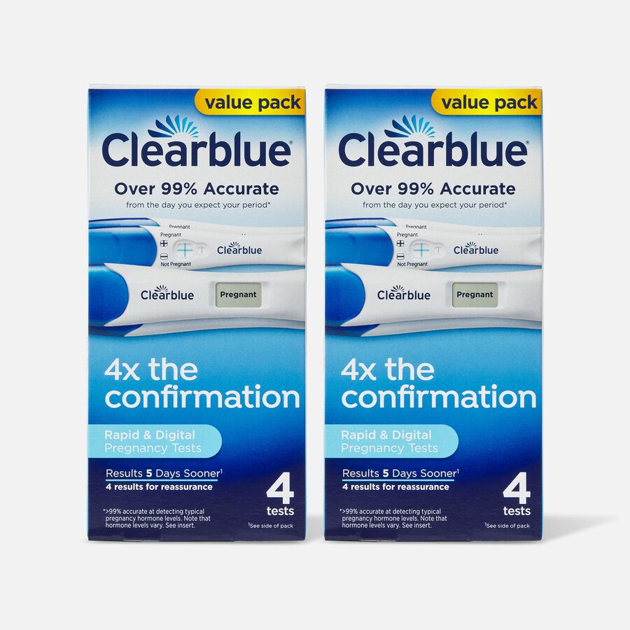Clearblue Combo Pregnancy Test, 4 ct. (2-Pack), , large image number 0