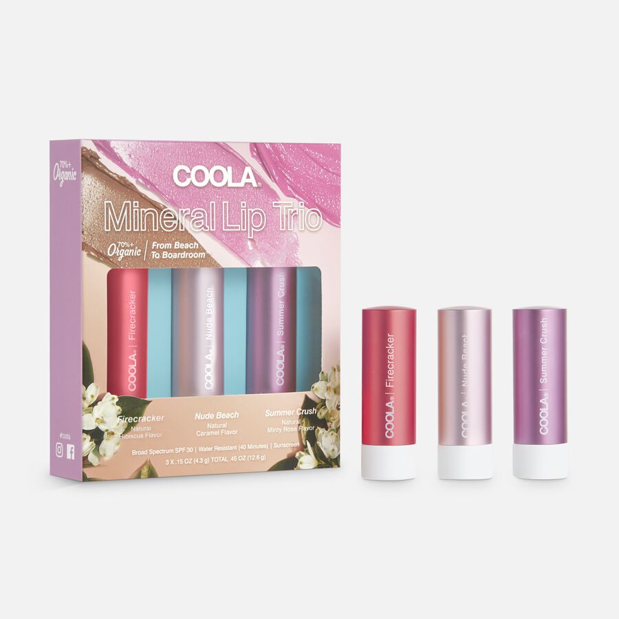 Coola From Beach To Boardroom Tinted Mineral Liplux Trio, SPF 30, , large image number 0