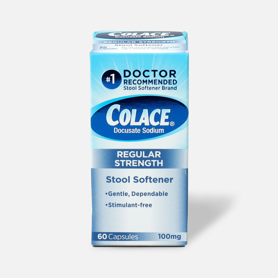 Colace Stool Softener Laxative 100 mg, Capsules, 60 ct., , large image number 0