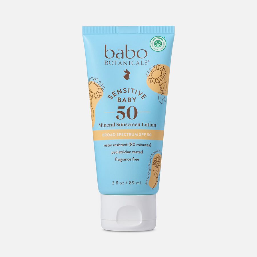 Babo Botanicals Baby Skin Mineral Sunscreen Lotion, SPF 50, 3 fl oz., , large image number 0