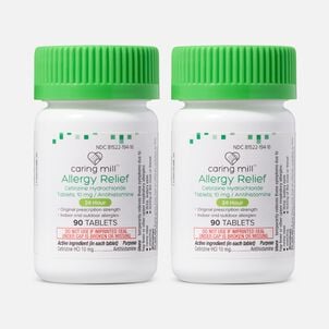 Caring Mill&trade; 24-Hour Allergy Relief Cetirizine Hydrochloride Tablets, 10mg (2-Pack)