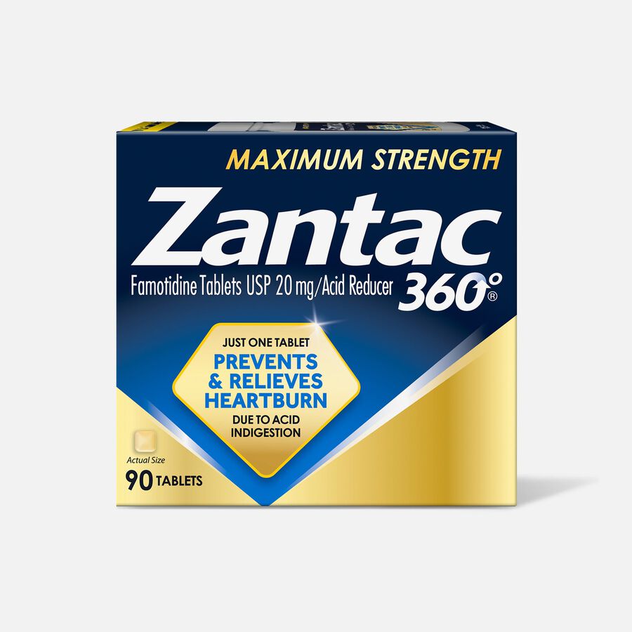 Zantac 360 Maximum Strength Acid Reducer, 20 mg Tablets, 90 ct., , large image number 0