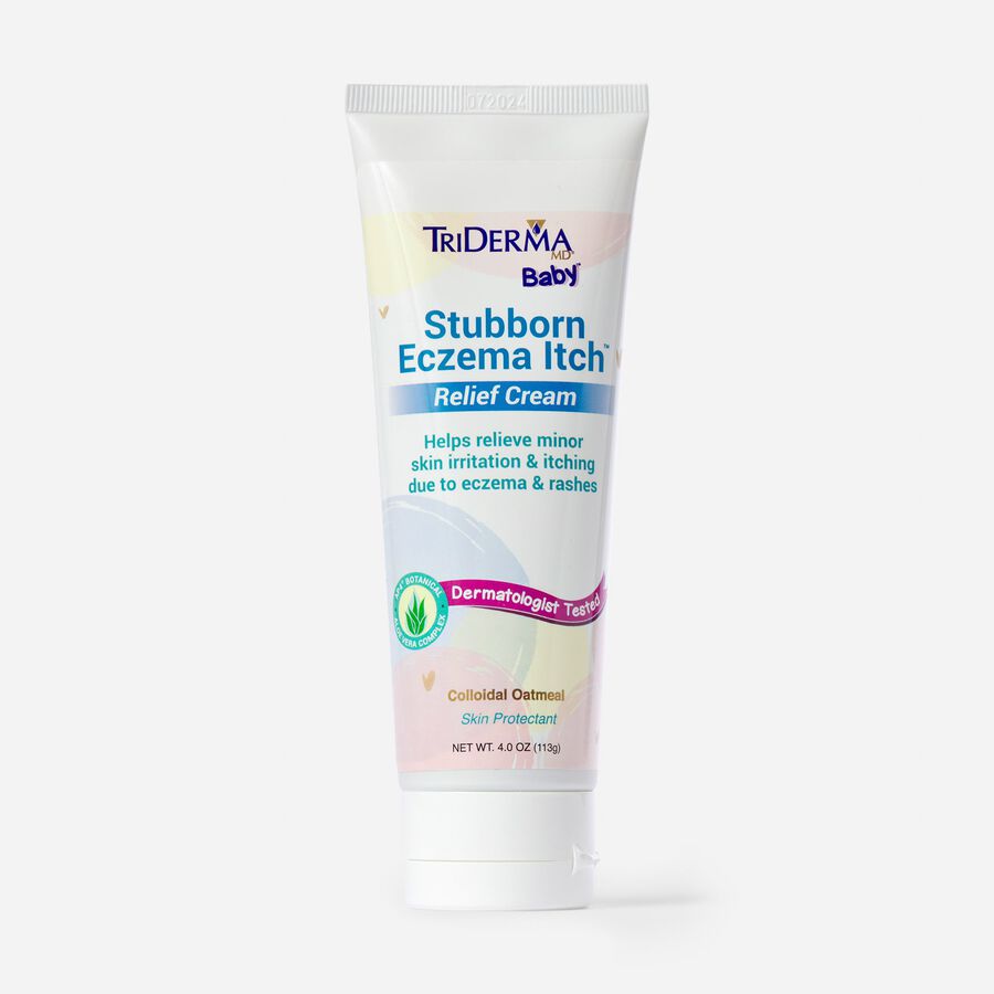 TriDerma Baby, Stubborn Eczema Itch™ Relief Cream, 4 oz. Tube, , large image number 0
