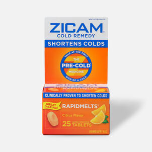 Zicam Cold Remedy Homeopathic Rapid Melts, 25 ct.