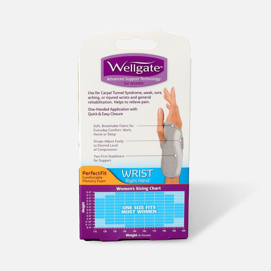 Wellgate Women’s PerfectFit Wrist Support, Right Hand, , large image number 1