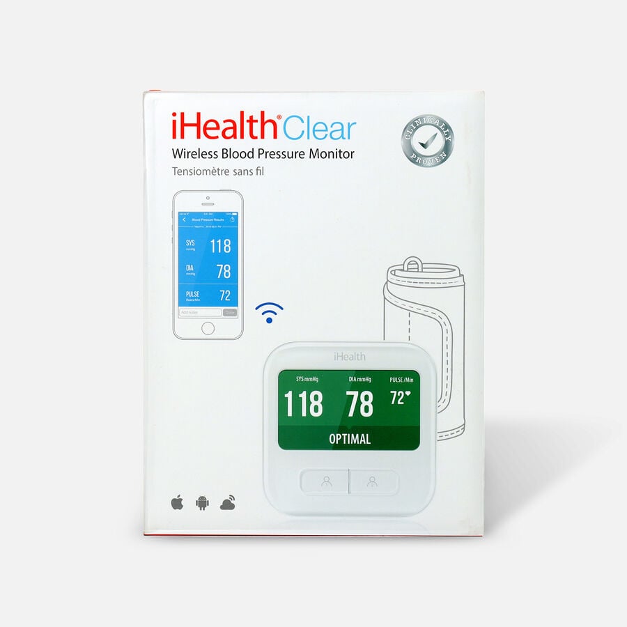 iHealth Clear Wireless Blood Pressure Monitor, , large image number 0