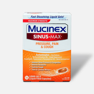 Mucinex Sinus-Max Liquid Gels Pressure, Pain and Cough, 16 ct.