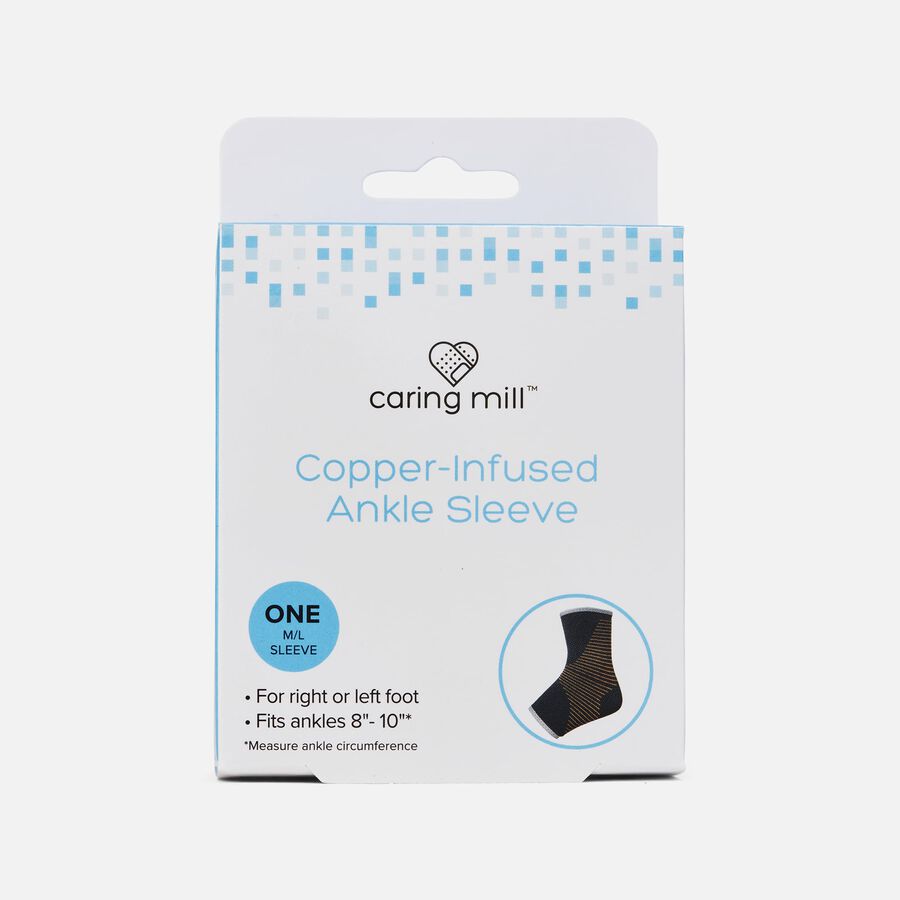 Caring Mill™ Copper-Infused Ankle Brace Compression Sleeve, , large image number 0
