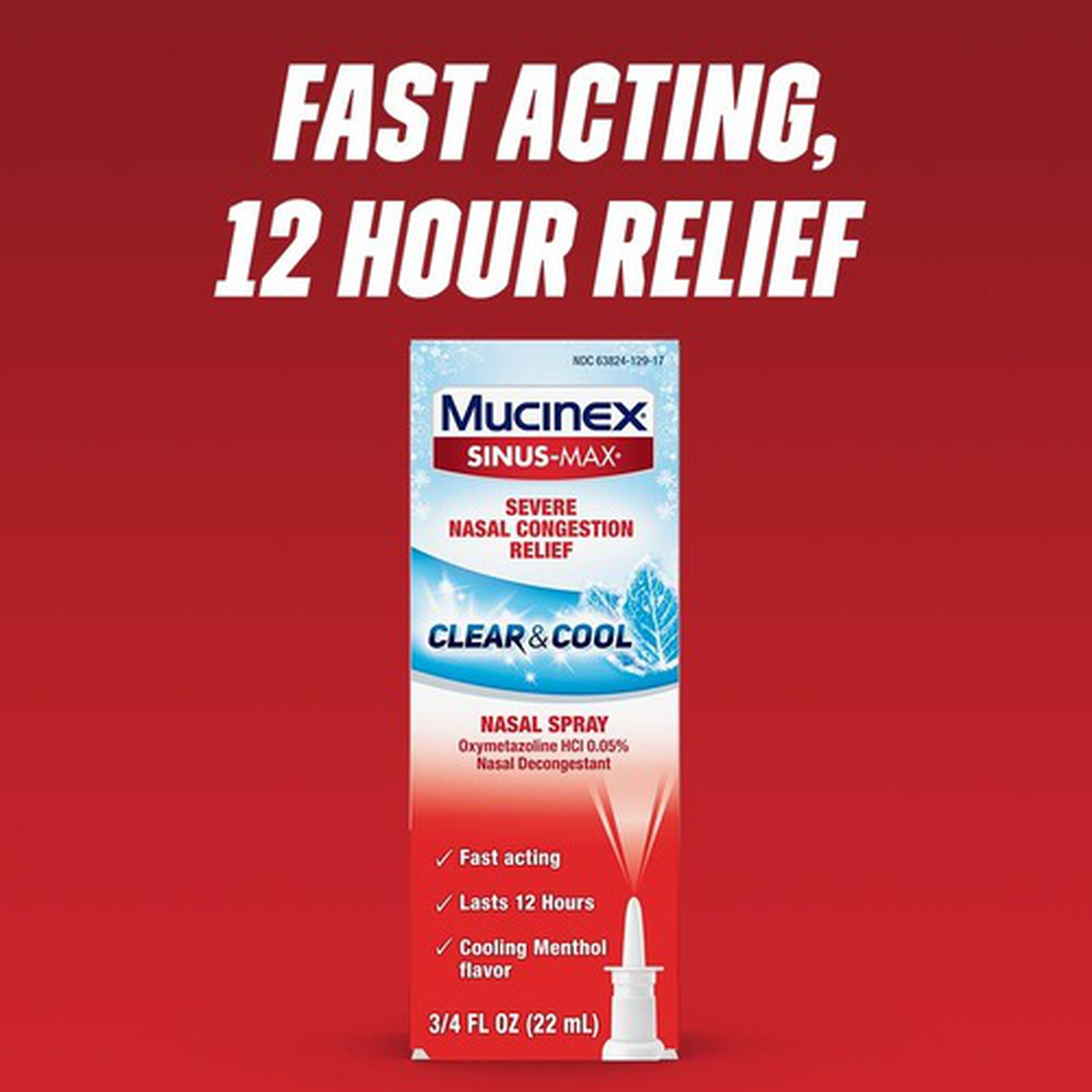 Mucinex SinusMax Nasal Spray Clear and Cool, .75 oz