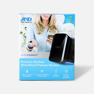 A&D UltraConnect Wireless Wrist Blood Pressure Monitor