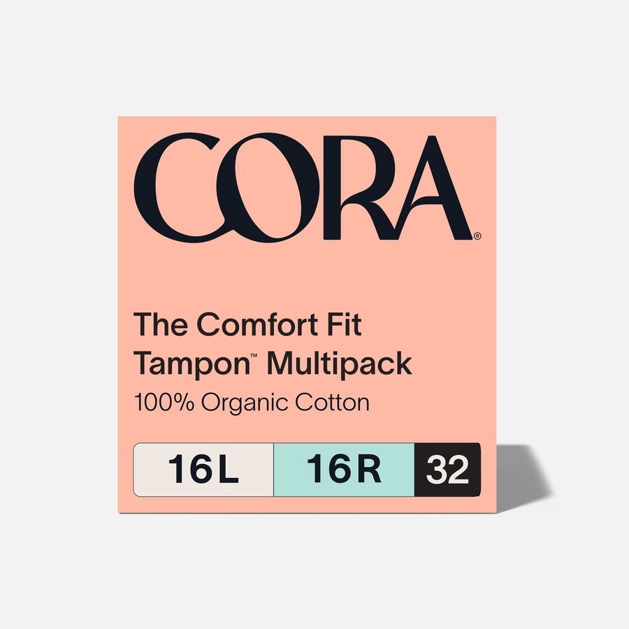 Cora Organic Cotton Applicator Tampons, Light/Regular, 32 ct., , large image number 0
