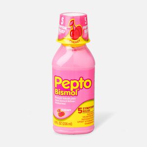 Pepto Bismol 5 Symptom Stomach Relief Liquid, Cherry Flavor, 8 oz.