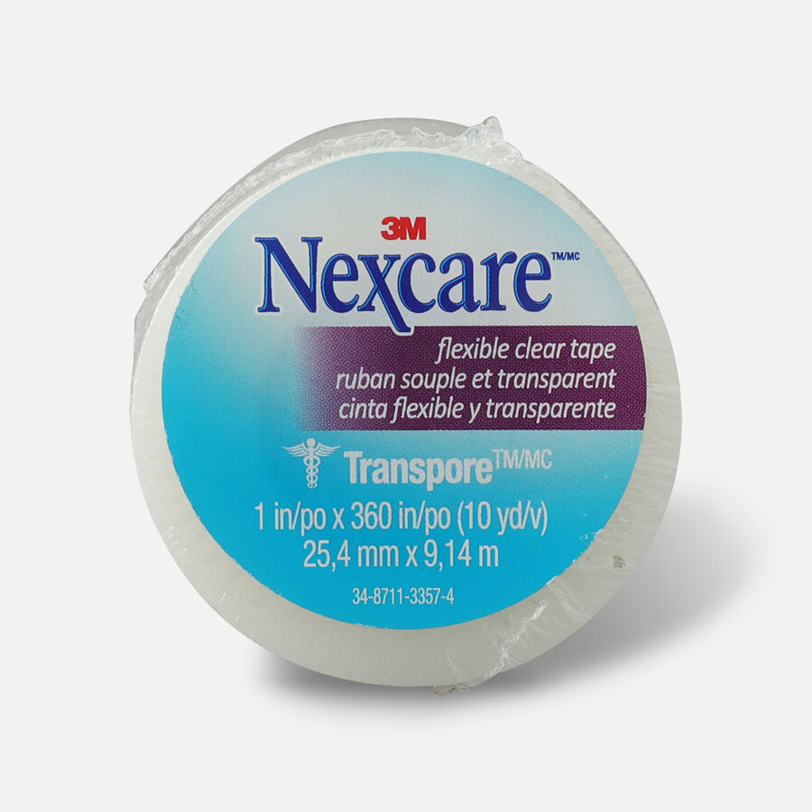 Nexcare Flexible Clear Tape, 1" x 10 yds., , large image number 0