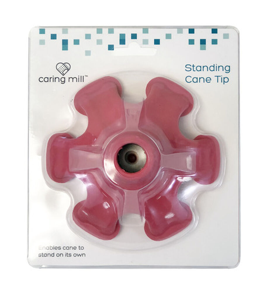 Caring Mill™ Standing Cane Tip, Pink, Pink, large image number 0