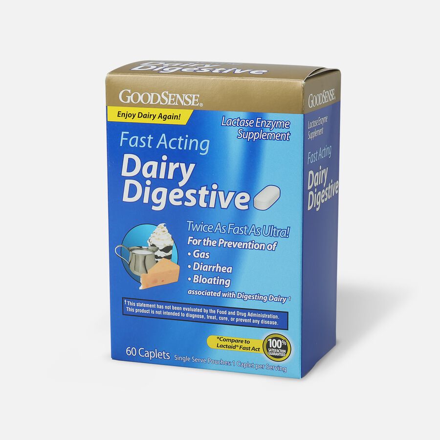 GoodSense® Dairy Digestive Fast Acting Caplets, Lactose Supplement, 60 ct., , large image number 0