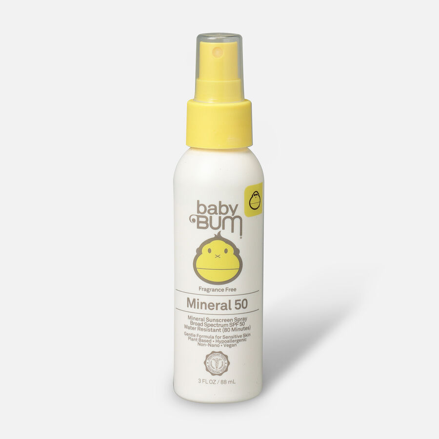 Baby Bum Mineral SPF 50 Sunscreen Spray-Fragrance Free, 3 oz., , large image number 0