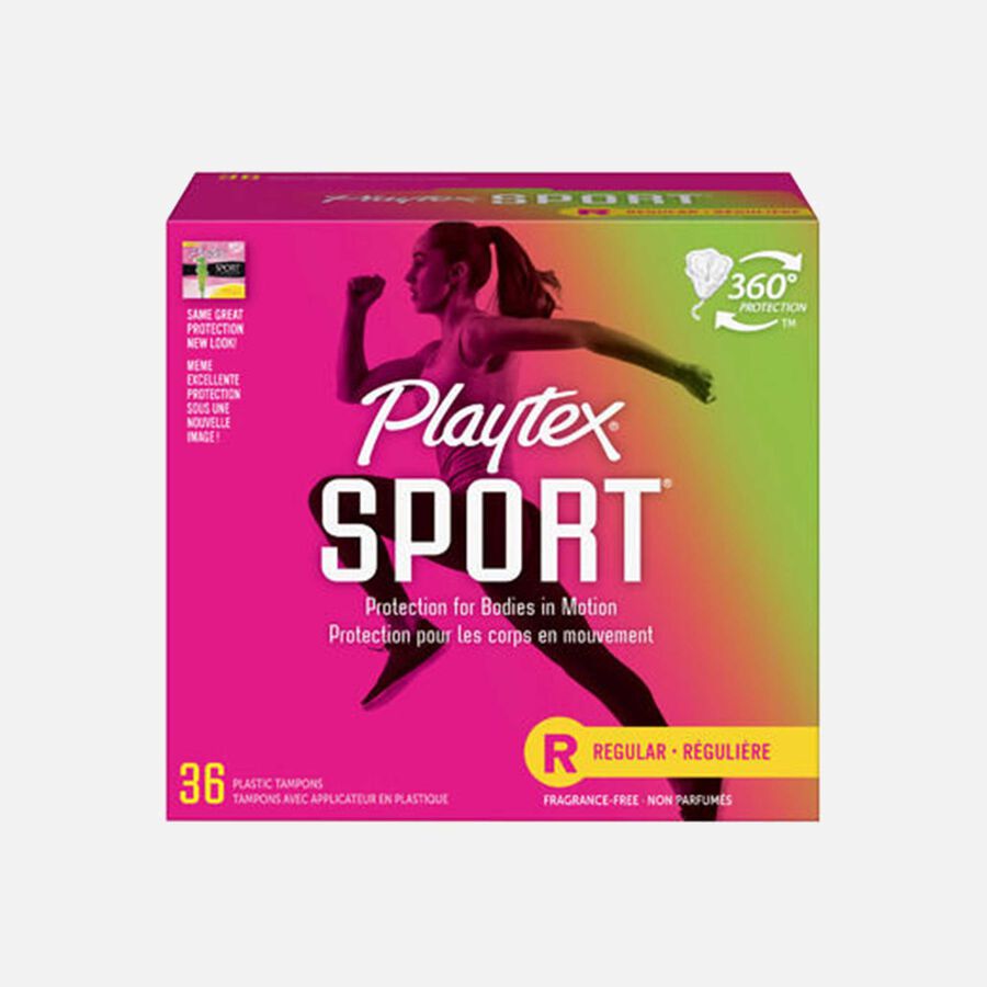 Playtex Sport Regular Tampons, Unscented, 36 ct., , large image number 0