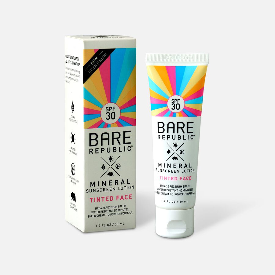 Bare Republic Mineral SPF 30 Tinted Face Sunscreen Lotion, 1.7 oz., , large image number 0