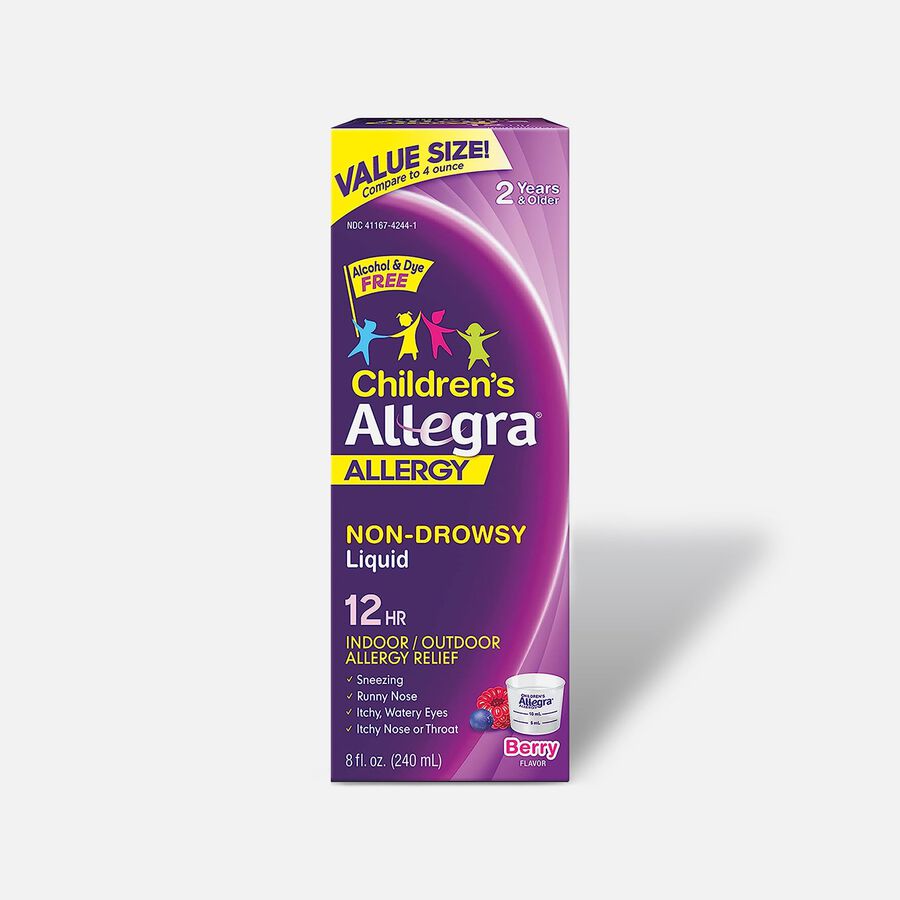 Allegra Children's 12HR, Berry Flavor, 8 oz., , large image number 0