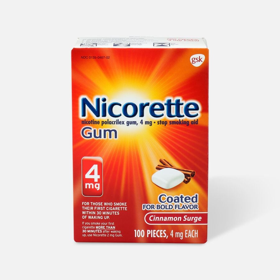 Nicorette Gum Cinnamon, 4 mg, 100 ct., , large image number 0