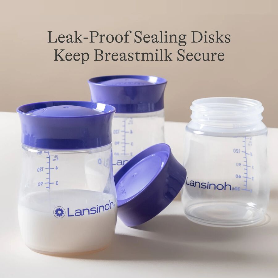 Lansinoh Milk Storage Bottles, 4 ct., , large image number 2