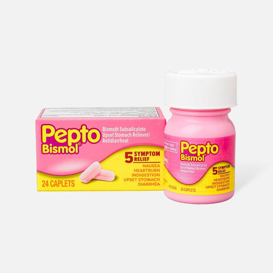 Pepto Caplets, Unflavored, 24 ct., , large image number 0