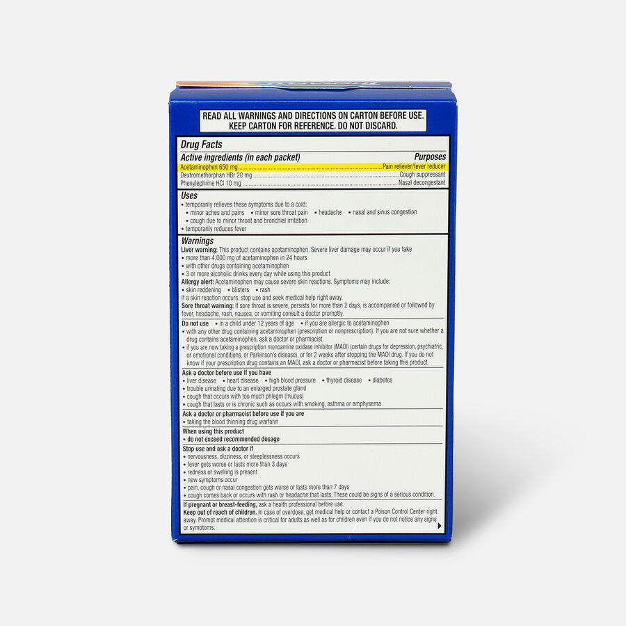 Theraflu Day Time Severe Cold & Cough, Berry Infused with Menthol and Green Tea, 6 ct., , large image number 1