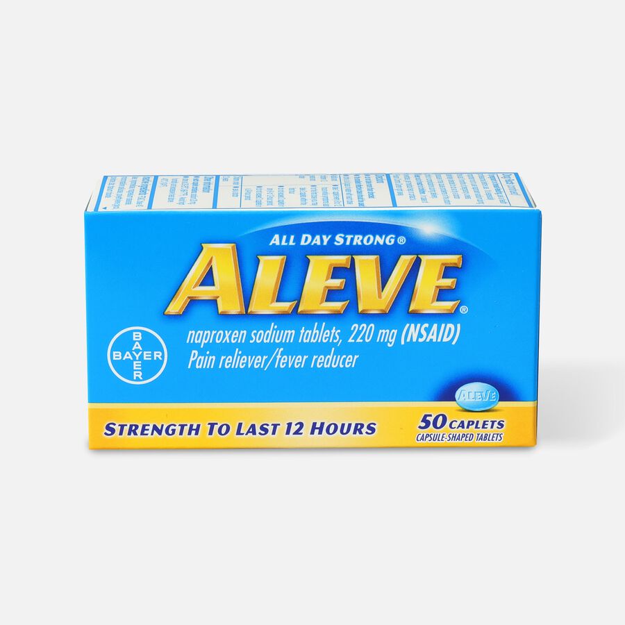 Aleve All Day Strong Pain Reliever, Fever Reducer, Caplet, 50 ct., , large image number 0