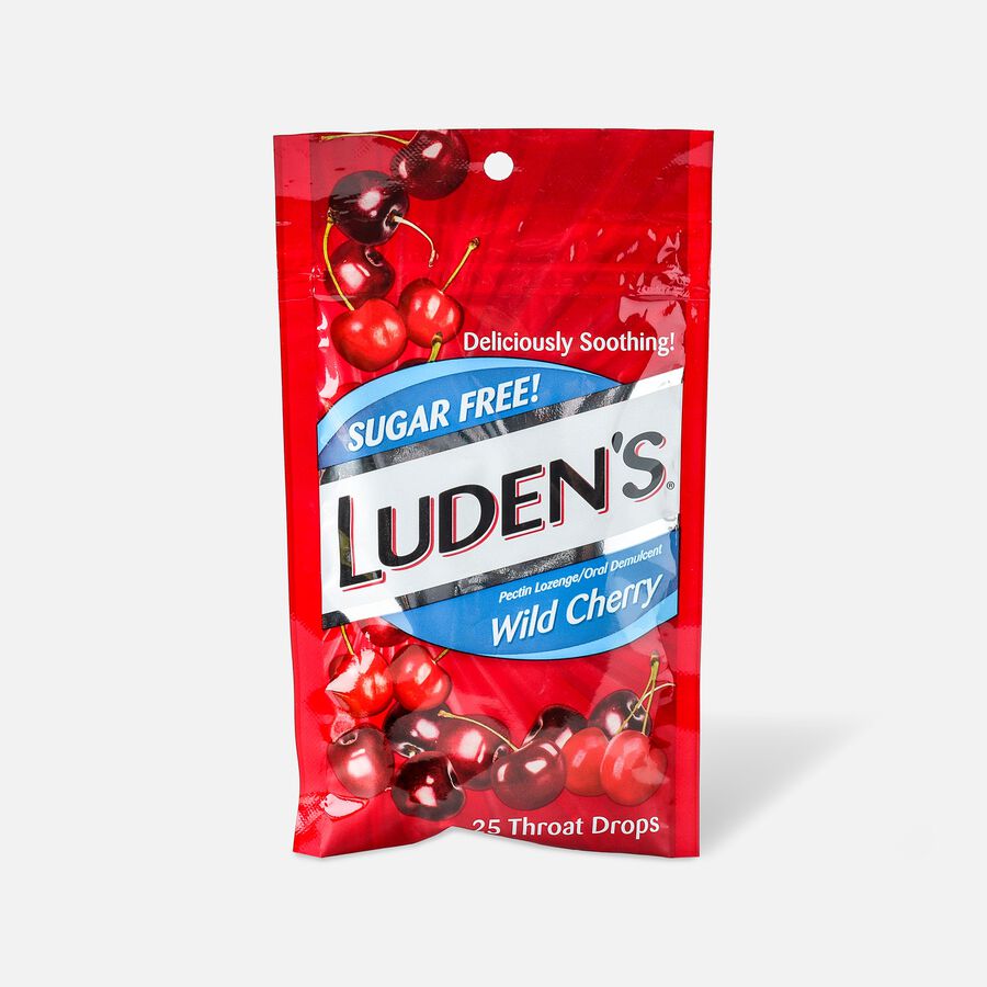 Luden's Wild Cherry Sugar Free Throat Drops, 25 ct., , large image number 0