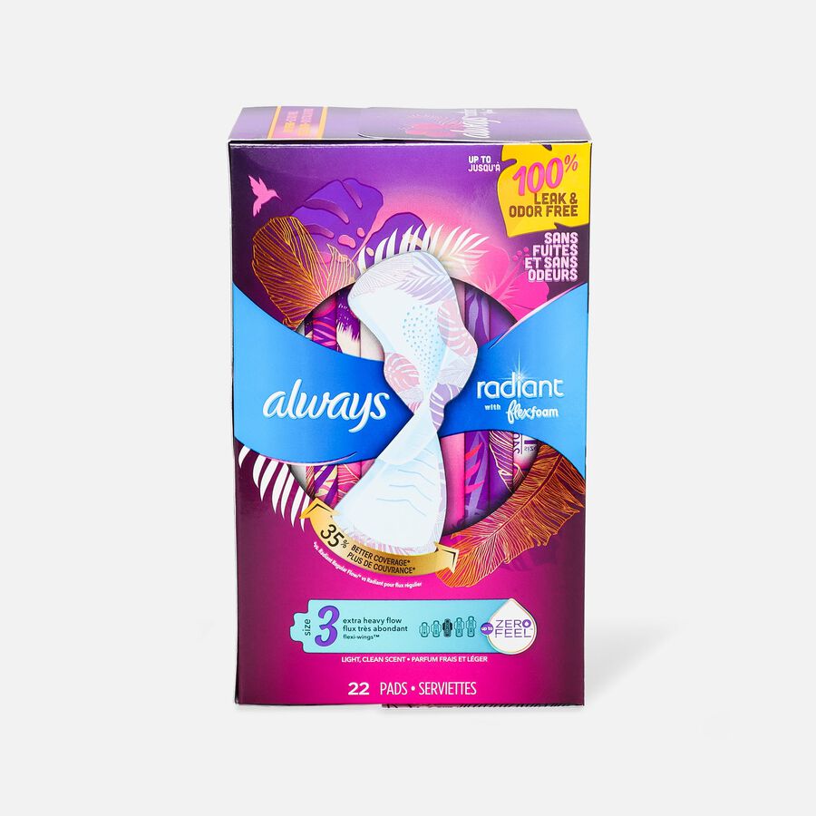 Always Radiant FlexFoam Pads with Wings, Scented, , large image number 2