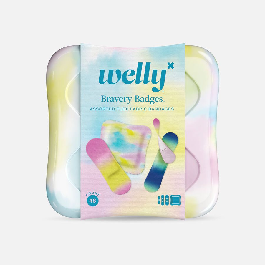 Welly Bravery Badges Colorwash Assorted Flex Fabric Bandages - 48 ct., , large image number 0