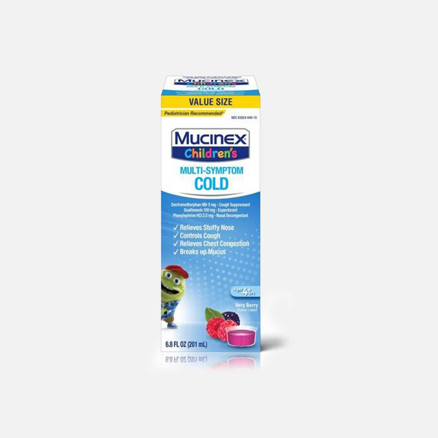 Mucinex Children's Multi-Symptom Liquid Cold, Very Berry, 4 oz., , large image number 0