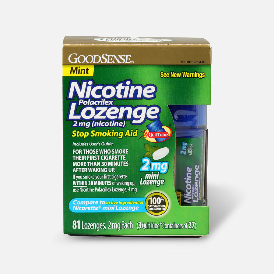 GoodSense® Nicotine Mini Lozenge Quit Tube Mint 2 mg, 81 ct., , large image number 0