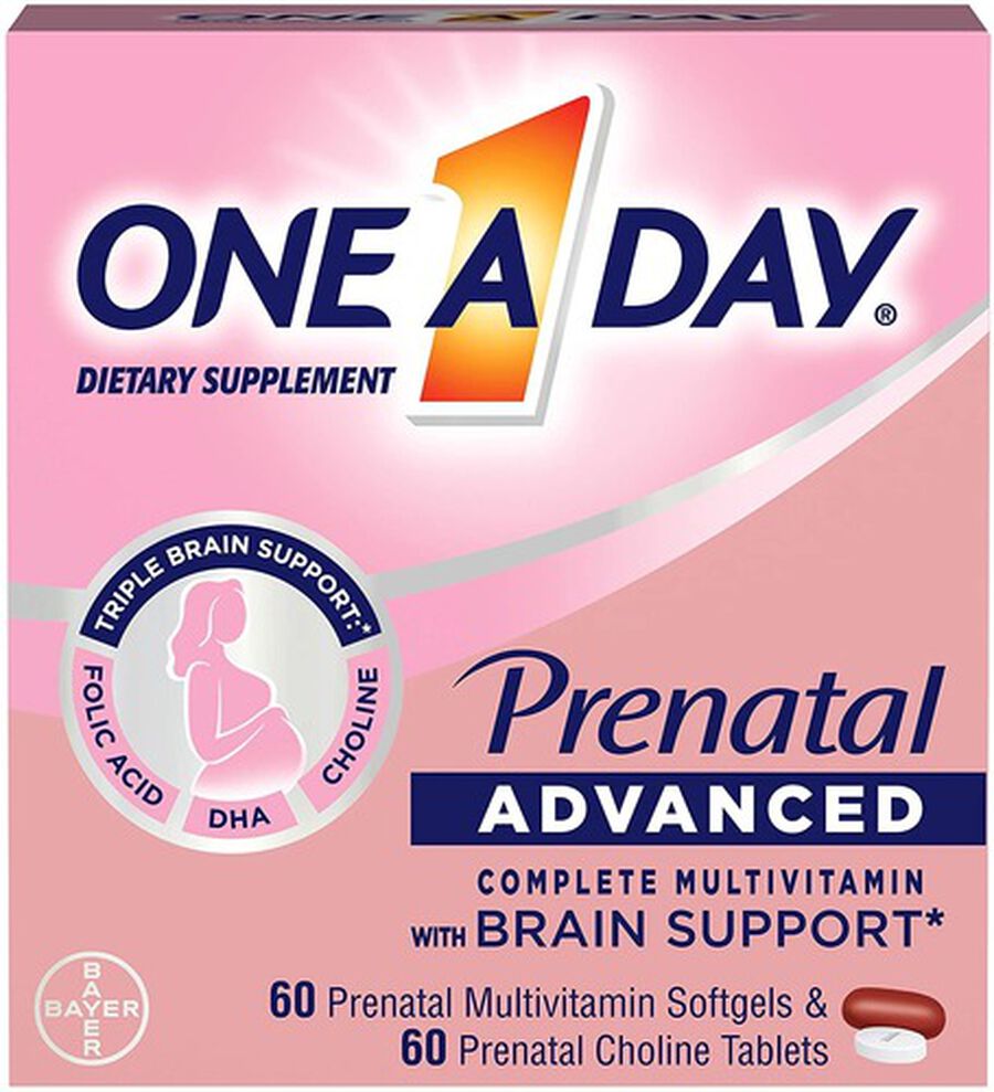 One A Day Women's Prenatal Advanced Vitamins, 60+60 ct., , large image number 3